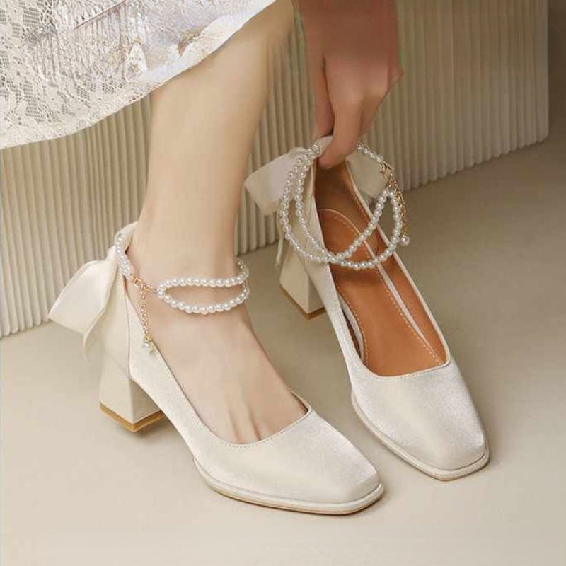 Fashion Square Toe High Heels For Women