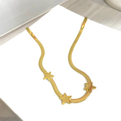 Fashion Jewelry Ins Star Necklace Fashion Gold Stainless Steel Chain Necklace